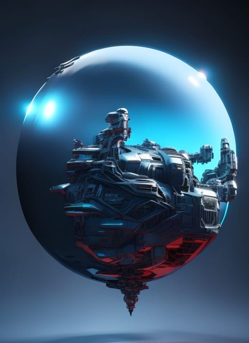 Robotic Hand Holds Earth: Hyperrealistic Sci-Fi Art