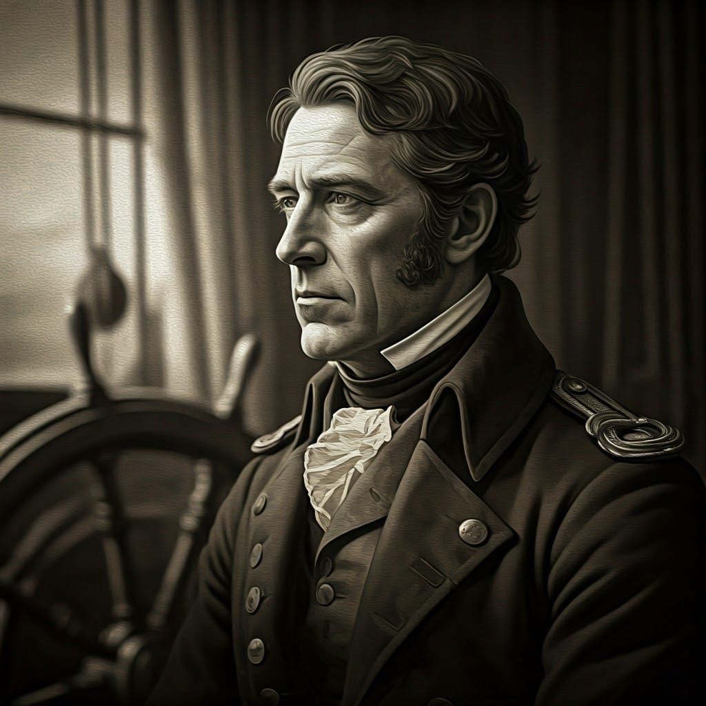 British Royal Navy Officer in Contemplation, 1812