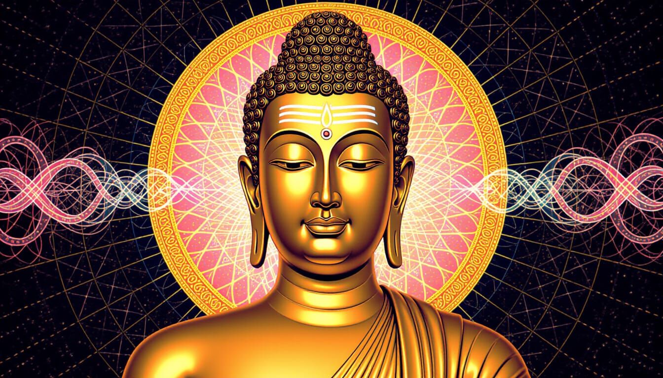 Siddhartha's Consciousness: Holographic Astral Illustration