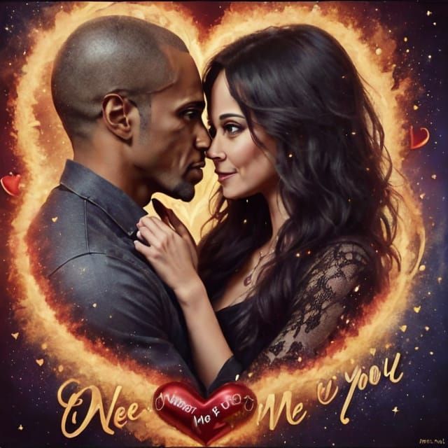 Romantic Love Forever in Cyberpunk Style