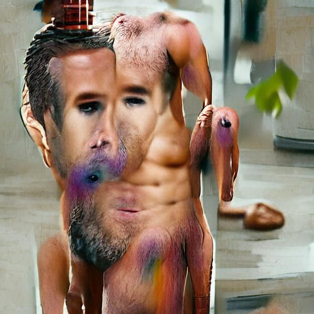 Nude Male Figure Resembling Ryan Reynolds