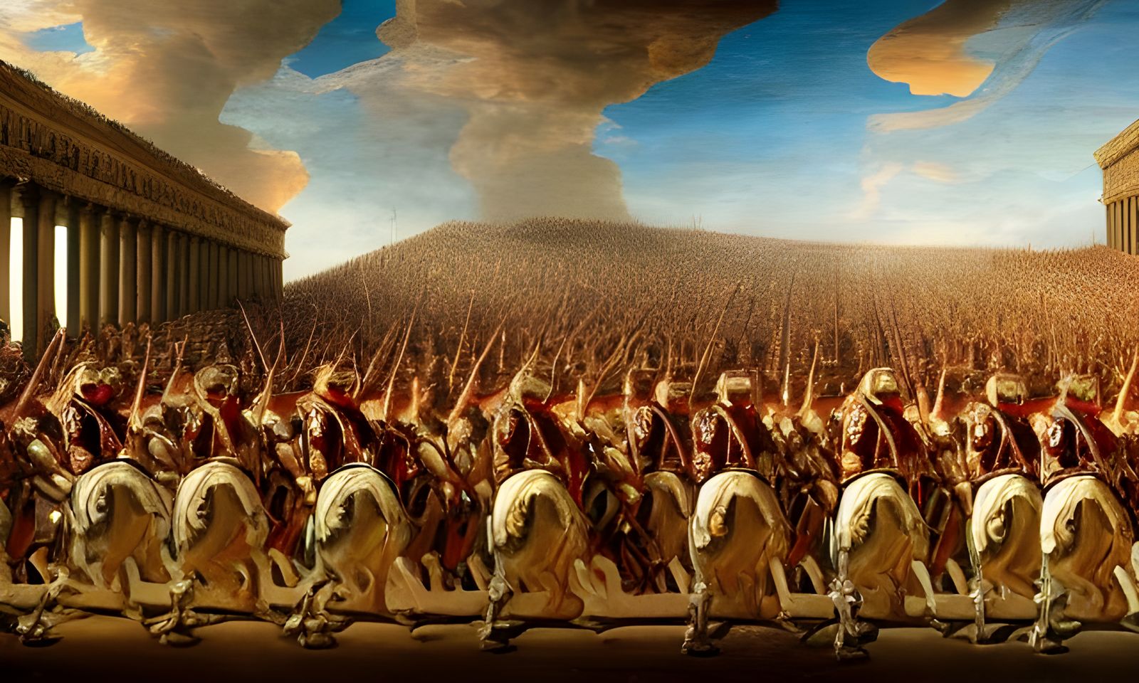 Roman Empire Marching to Battle in Renaissance Style