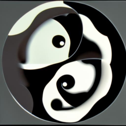 Classic Yin Yang Symbol in Perfect Balance