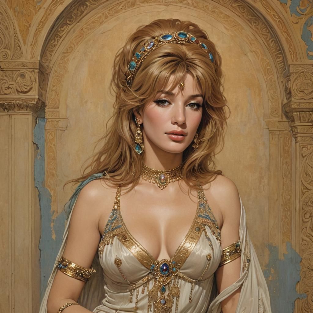 Scheherazade Portrait in Mixed Artistic Styles