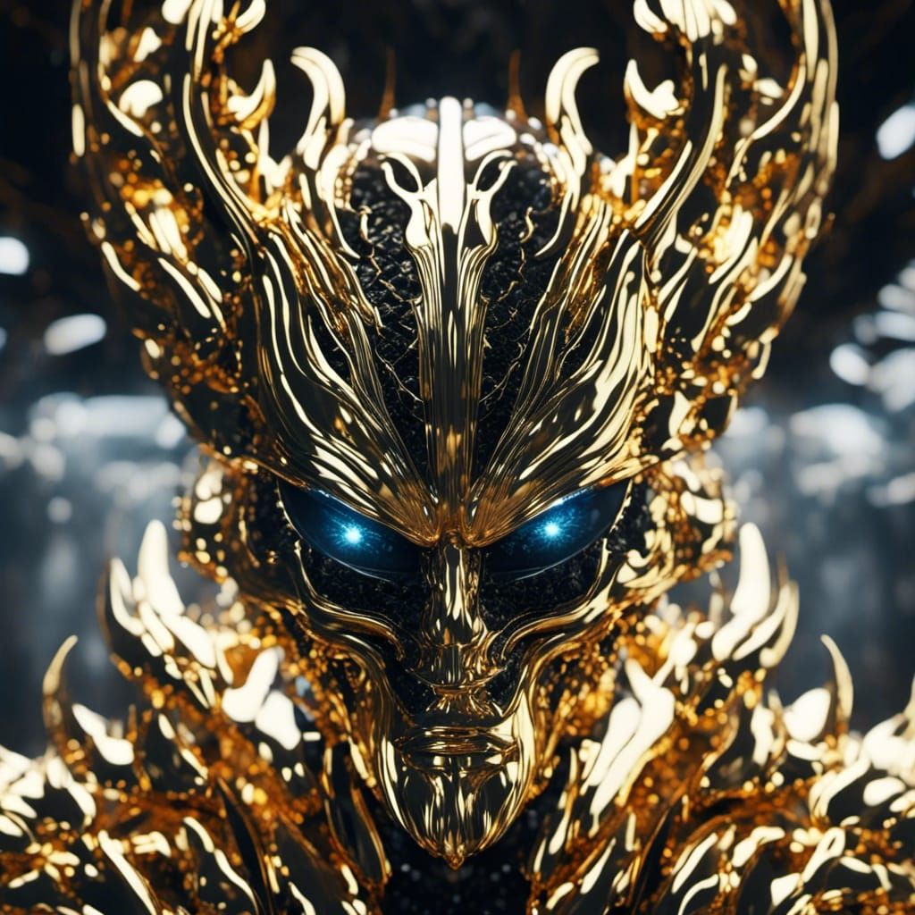 Metallic Flower with Glistening Reflections in Unreal Engine