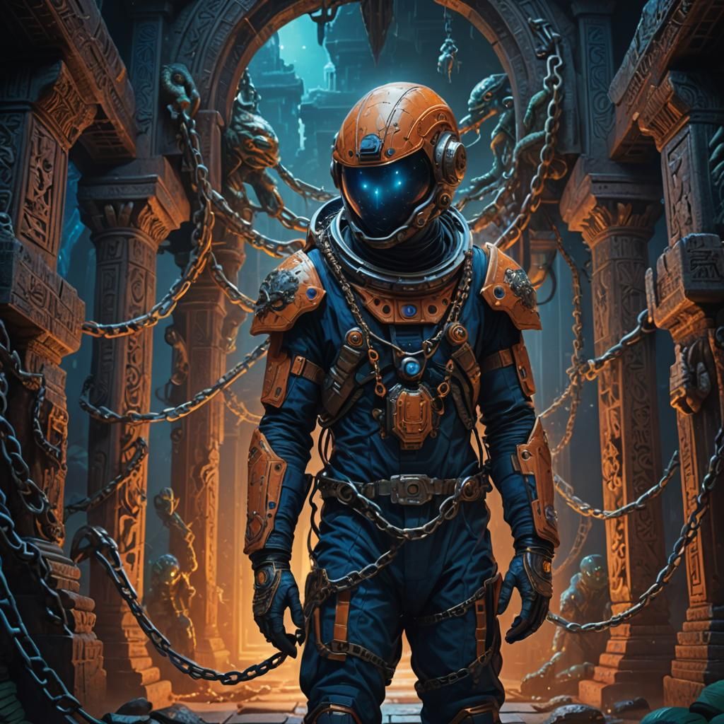 Astronaut in Chains: Alien Temple Concept Art