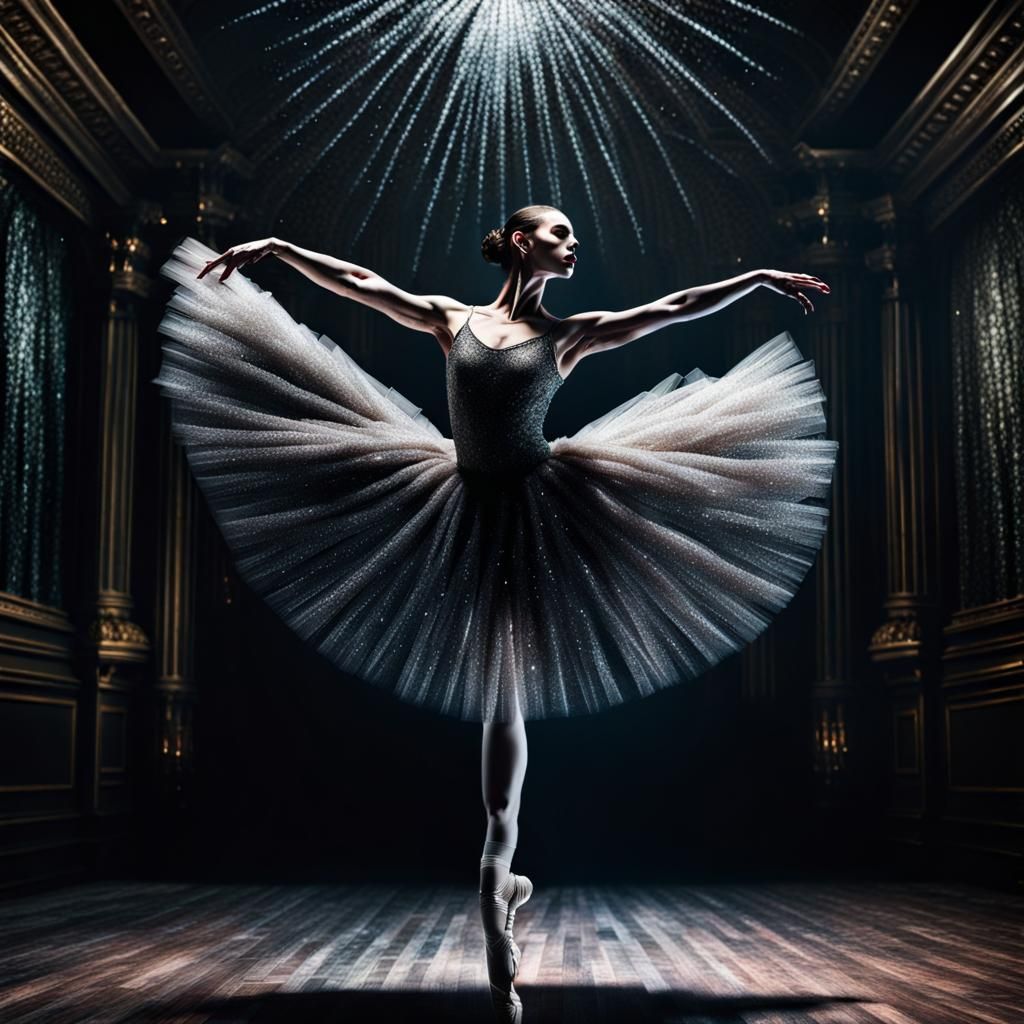 Creepy Ballet Dancer in Horrorcore Aesthetic