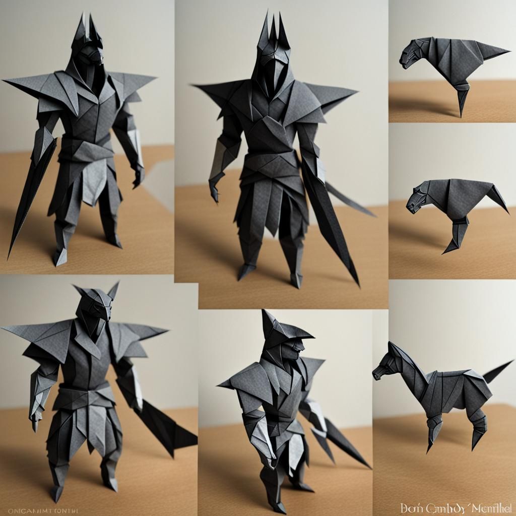 Origami Skyrim Scene: A Papercraft World