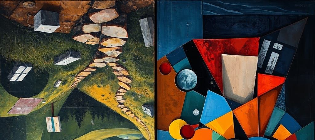 Abstract Dreams in the Style of Kandinsky and Schwitters