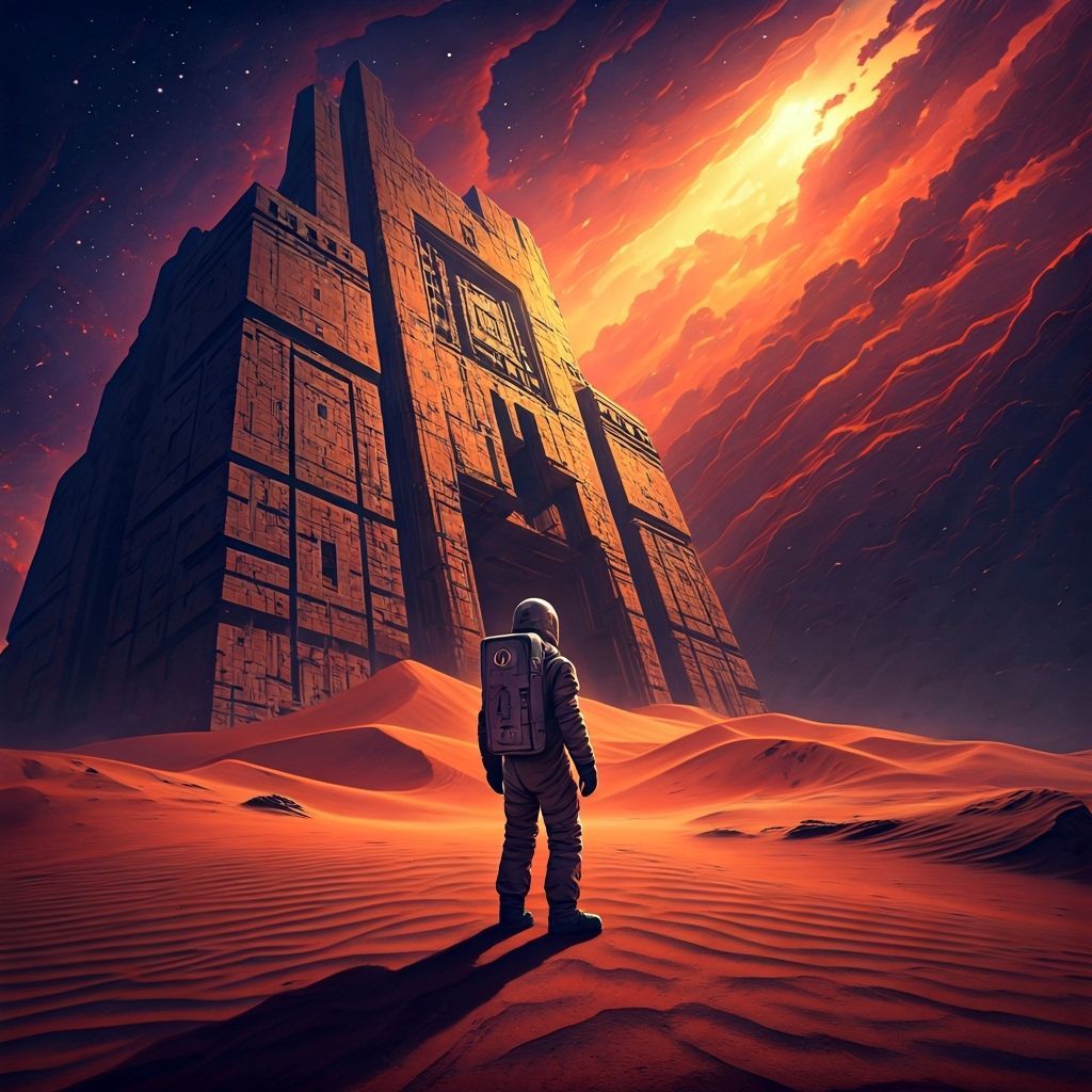 Astronaut Discovers Ancient Alien City on Crimson Planet