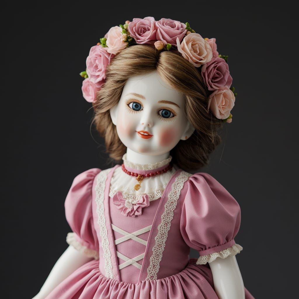 Domingo Emi Porcelain Doll in Joyful Mauve