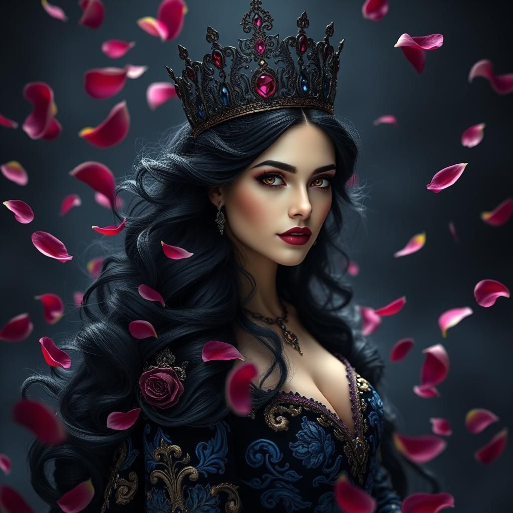 Ornate Coronation Gown in Hyper-Realistic Style