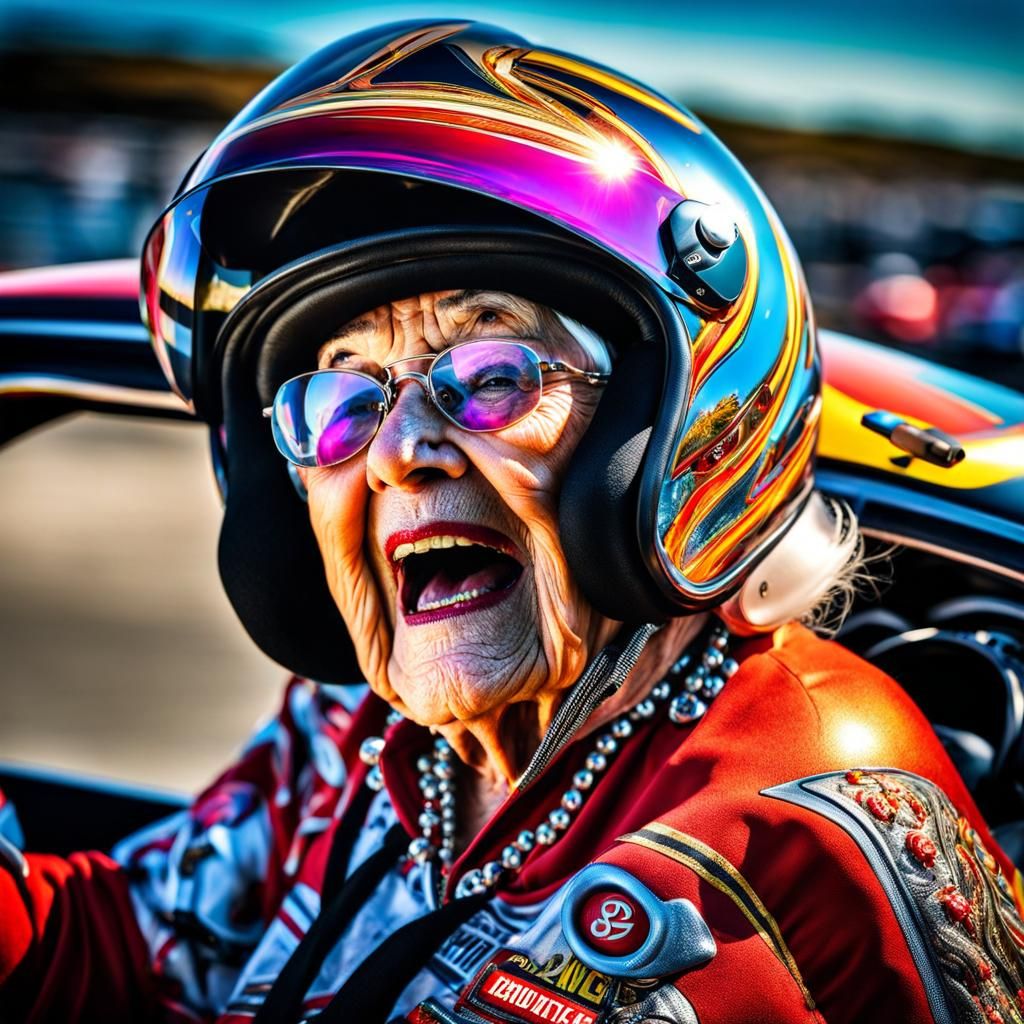 Drag racing grandma