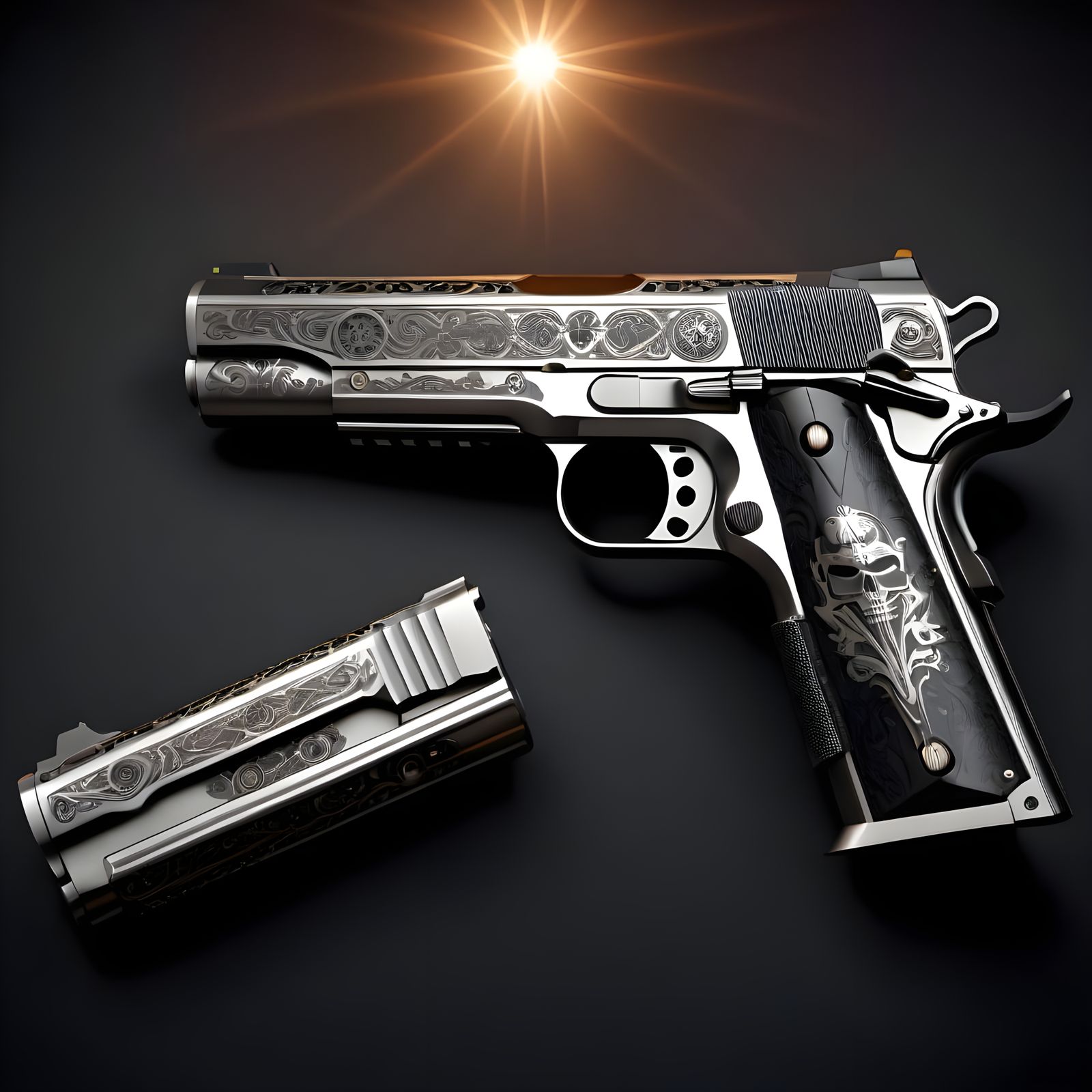 Custom Engraved Semi-Automatic 1911 Series Style Pistol (Con...