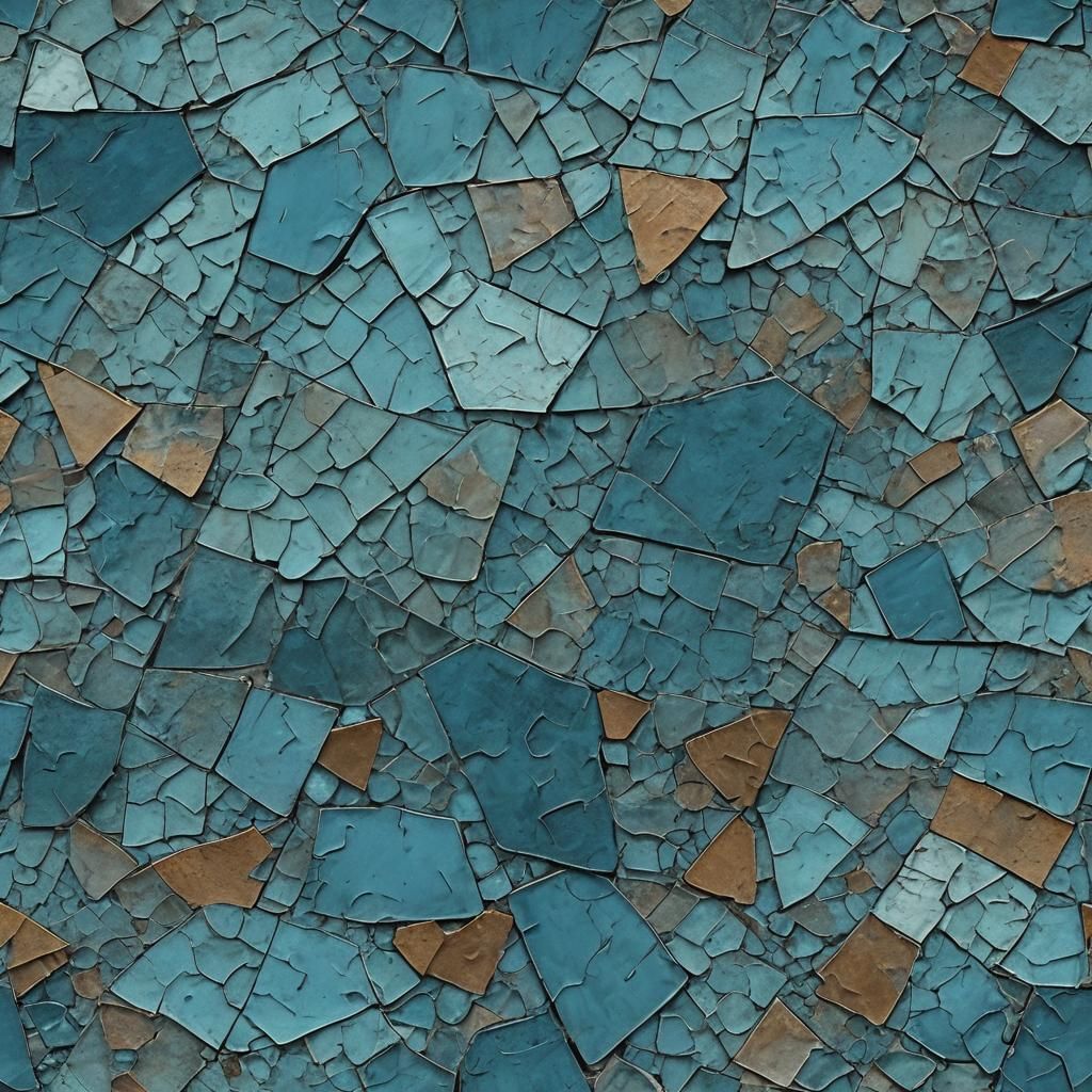 Abstract Art Close-Up: Blue Tones and Textures