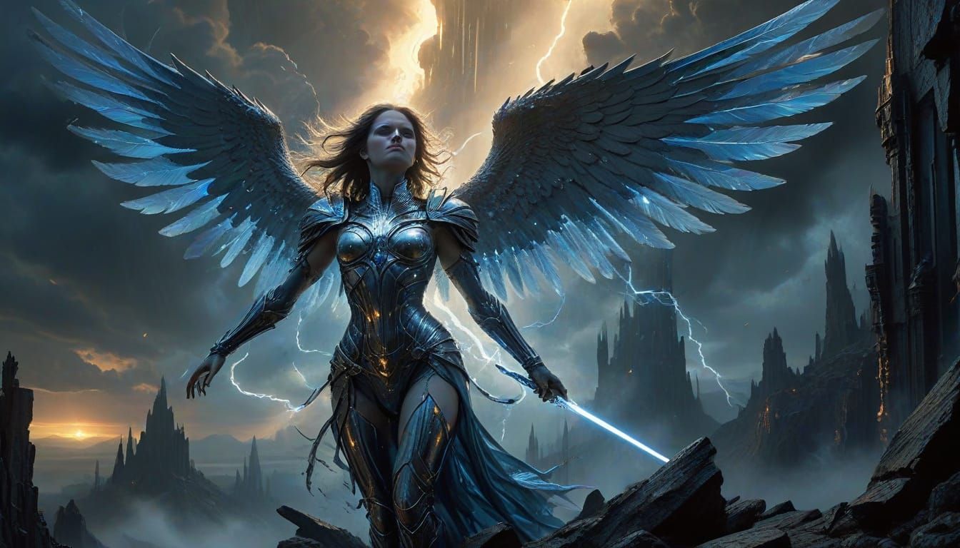 Avenging Angel Descends into Eerie Gothic Landscape