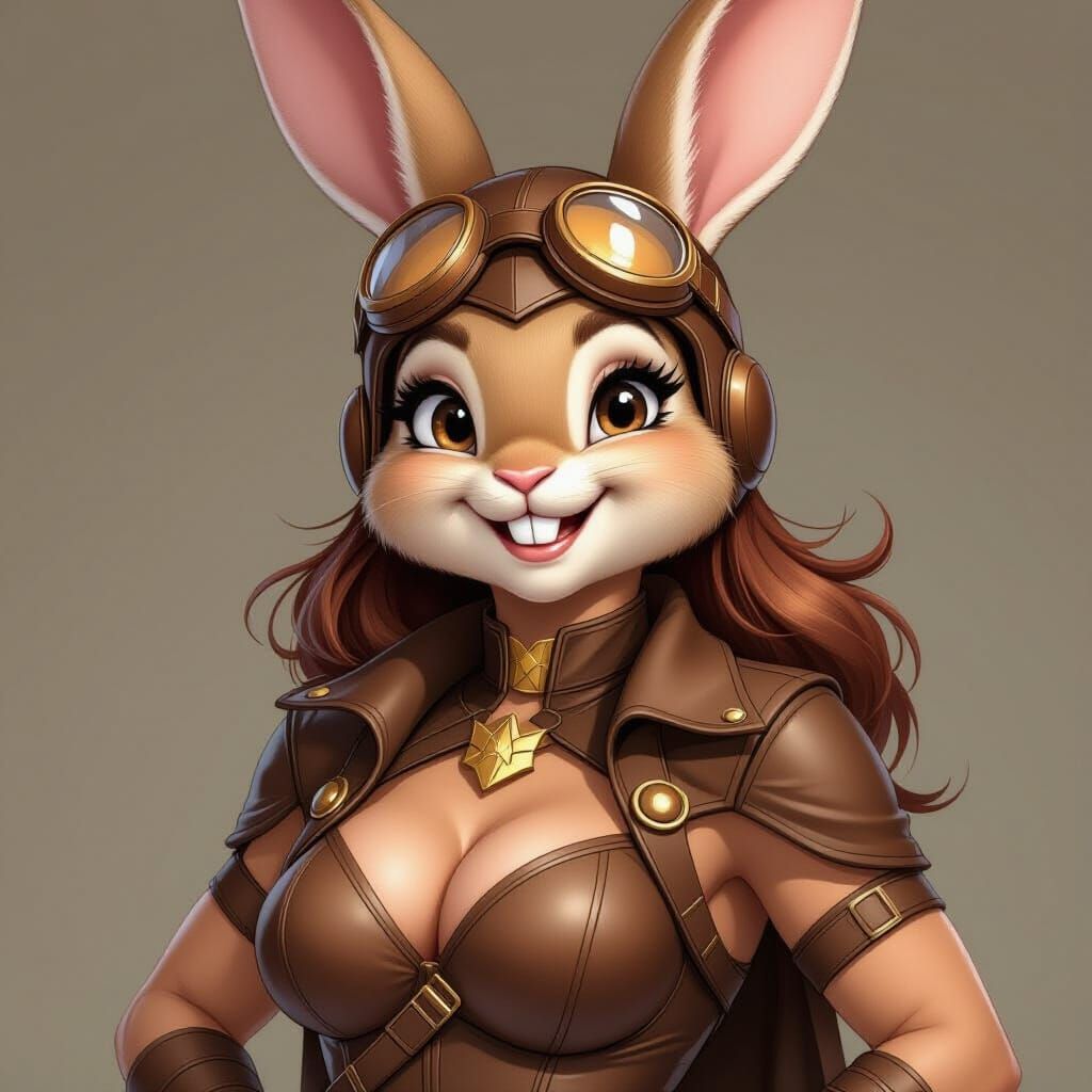 Wonder Woman Rabbit in Leather Outfit