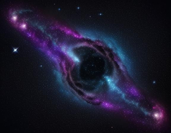 Vivid Space Scene: Stars, Nebulas, and Black Holes