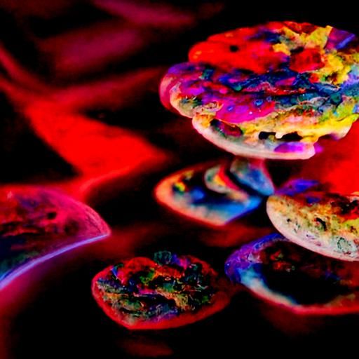 Cookies in Astral Cosmic Holographic Illustration