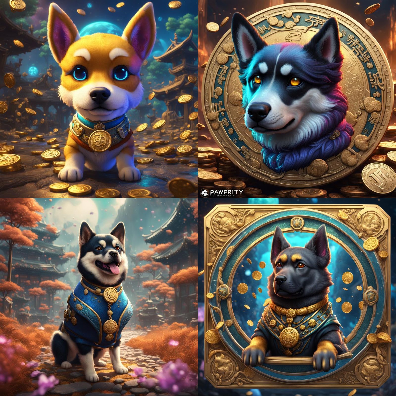 Pawsperity Shiba Inu Meme Coin Art