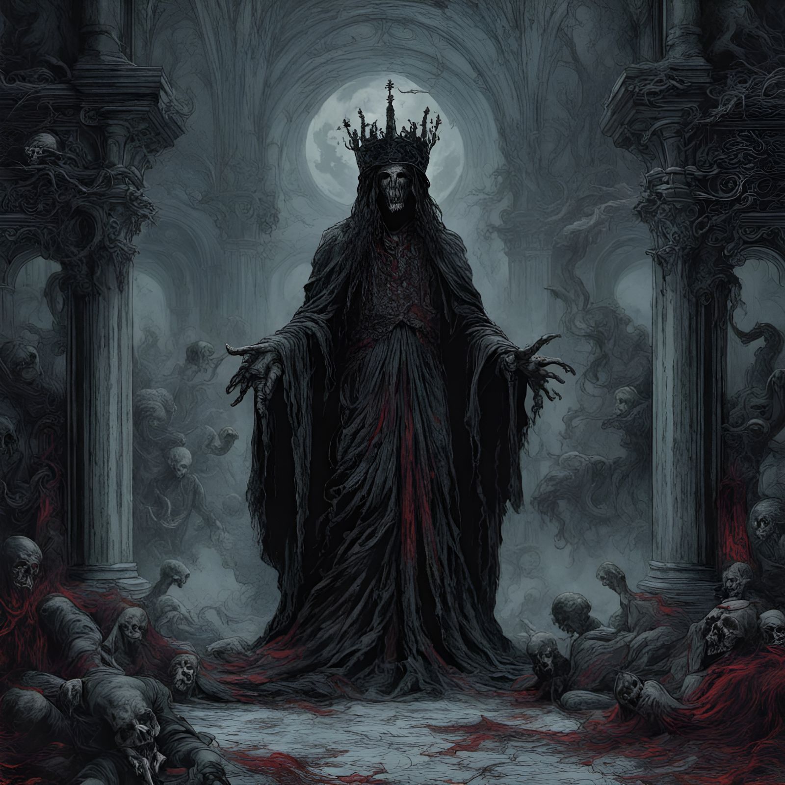 Seven Princes of Hell in Black Metal Style