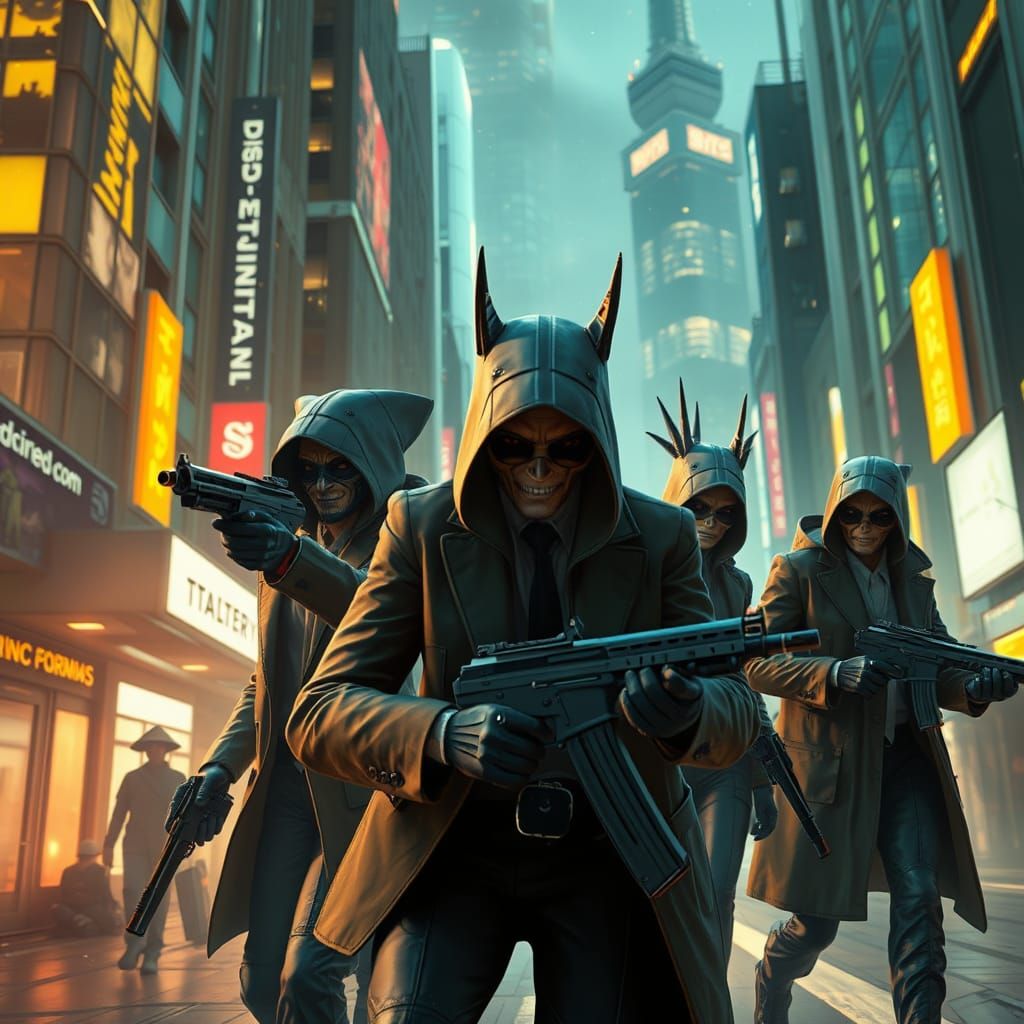 Hybrid Espionage Agents Unite in Futuristic City