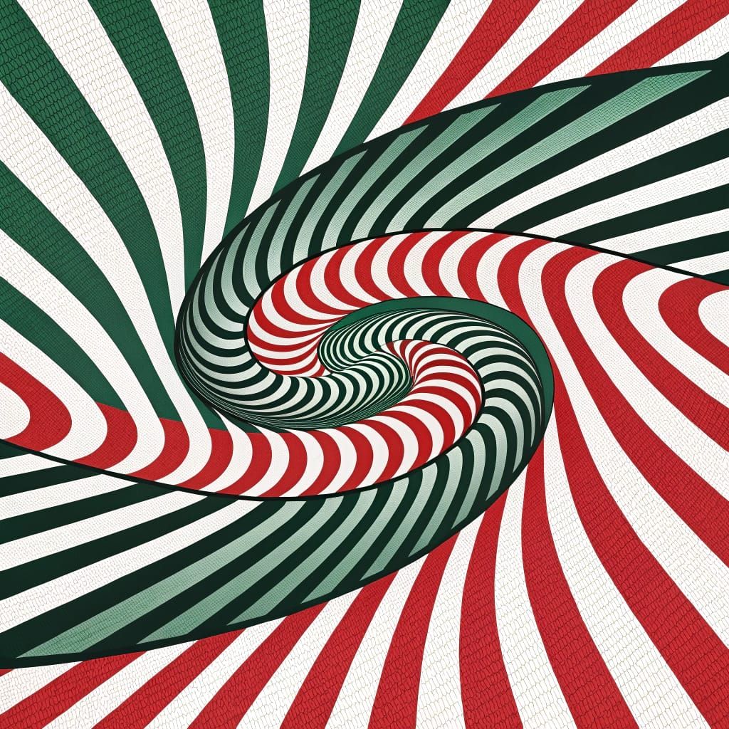 Optical Illusion Art in Bridget Riley Style