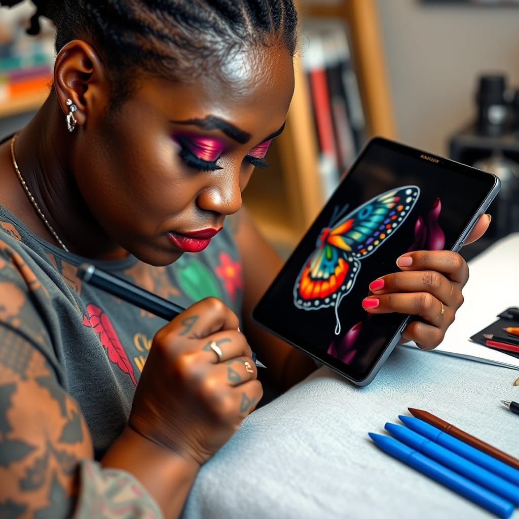 Egyptian Tattoo Artist Designs Butterfly Tattoo Art