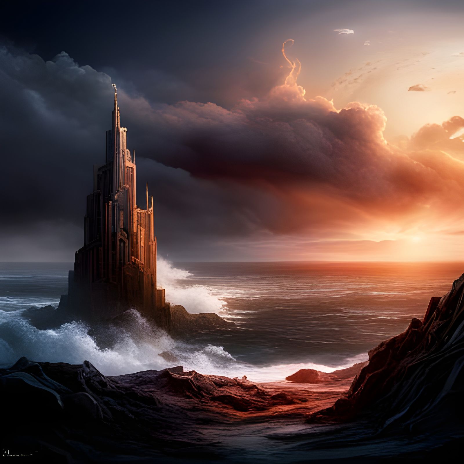 Dramatic Digital Painting of Mental Health Concept