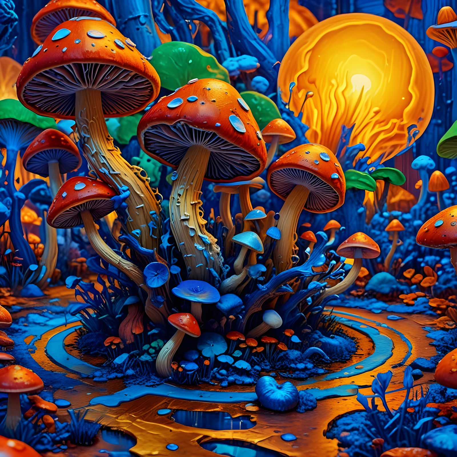 Cosmic Mushroom Worlds Emerge from Mysterious Brains