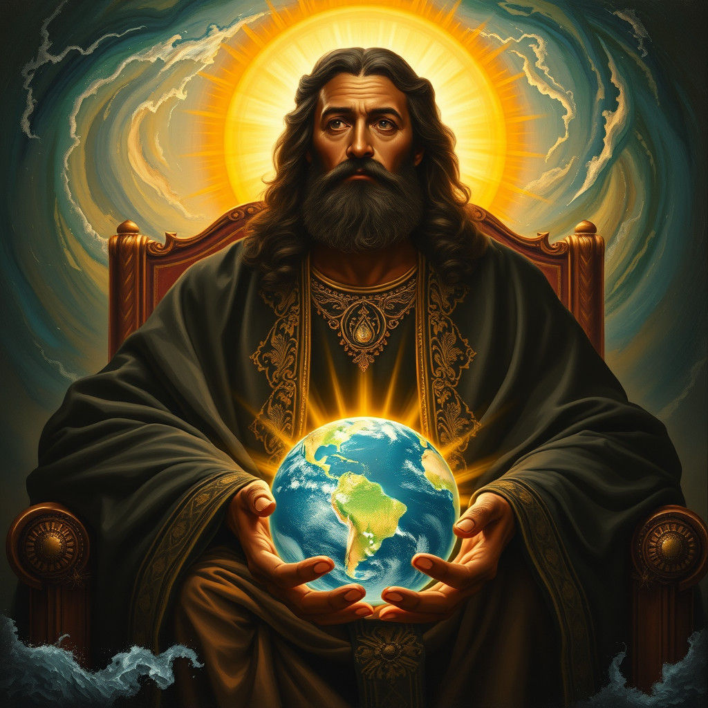 God Creating Earth in Classical Renaissance Style