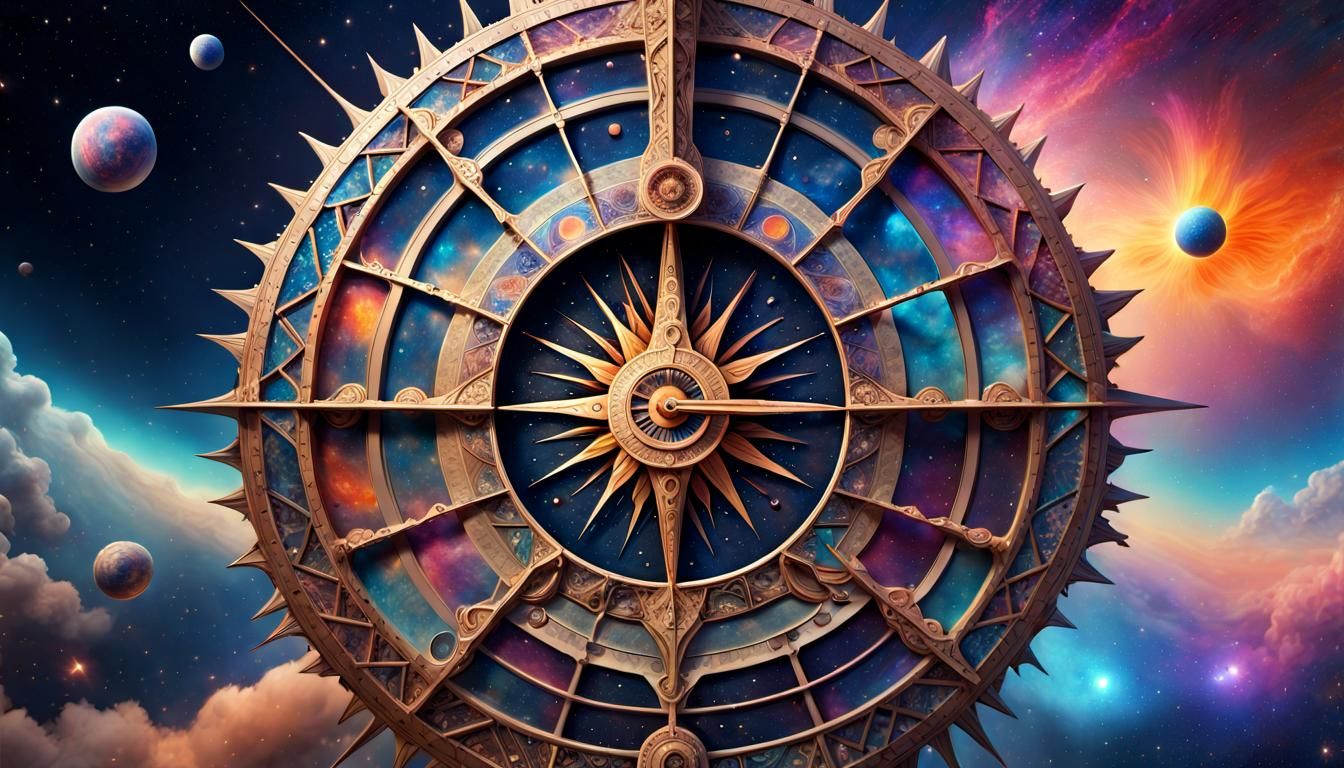 Cosmic Sundial: Infinity and Time in Digital Art