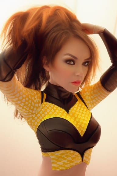 Bee Superheroine with Crown