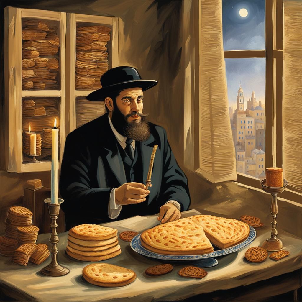 Hasidic Jew Searches for Chametz by Candlelight