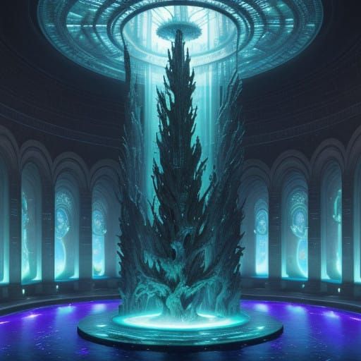 Ethereal Shrine of Ithelia in Celestial Architectural Style