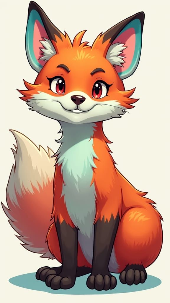Playful Fox-Ferret Fursuit Character Design