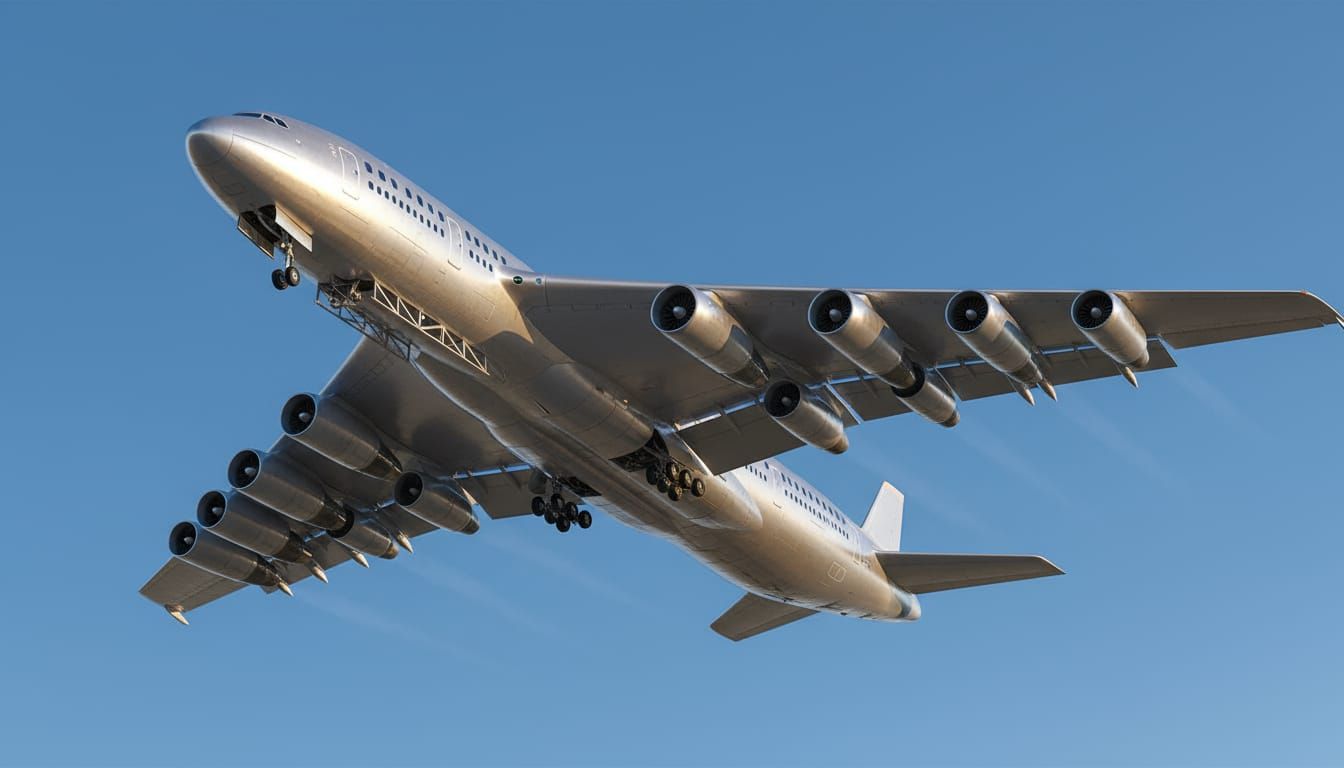 Colossal 16-Engined Futuristic Passenger Jet