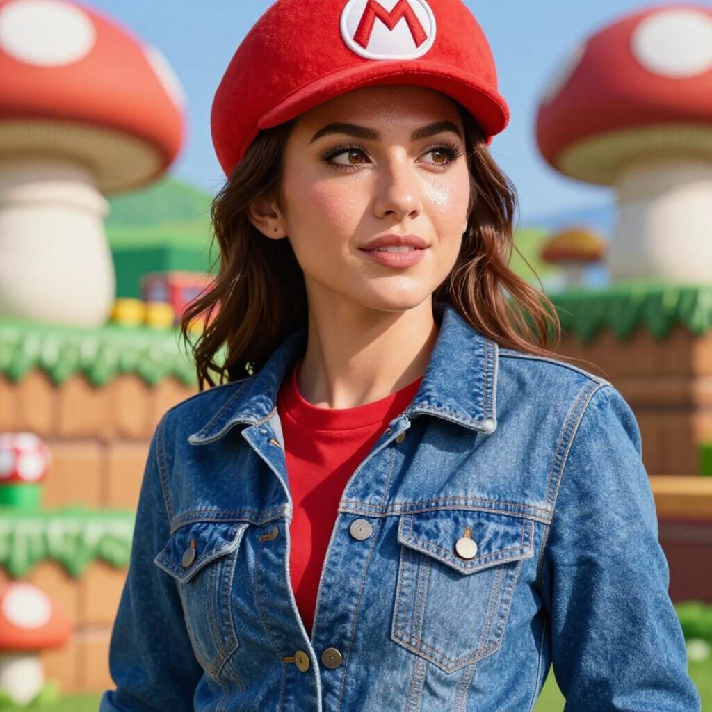 Photorealistic 8K Portrait of a Female Mario