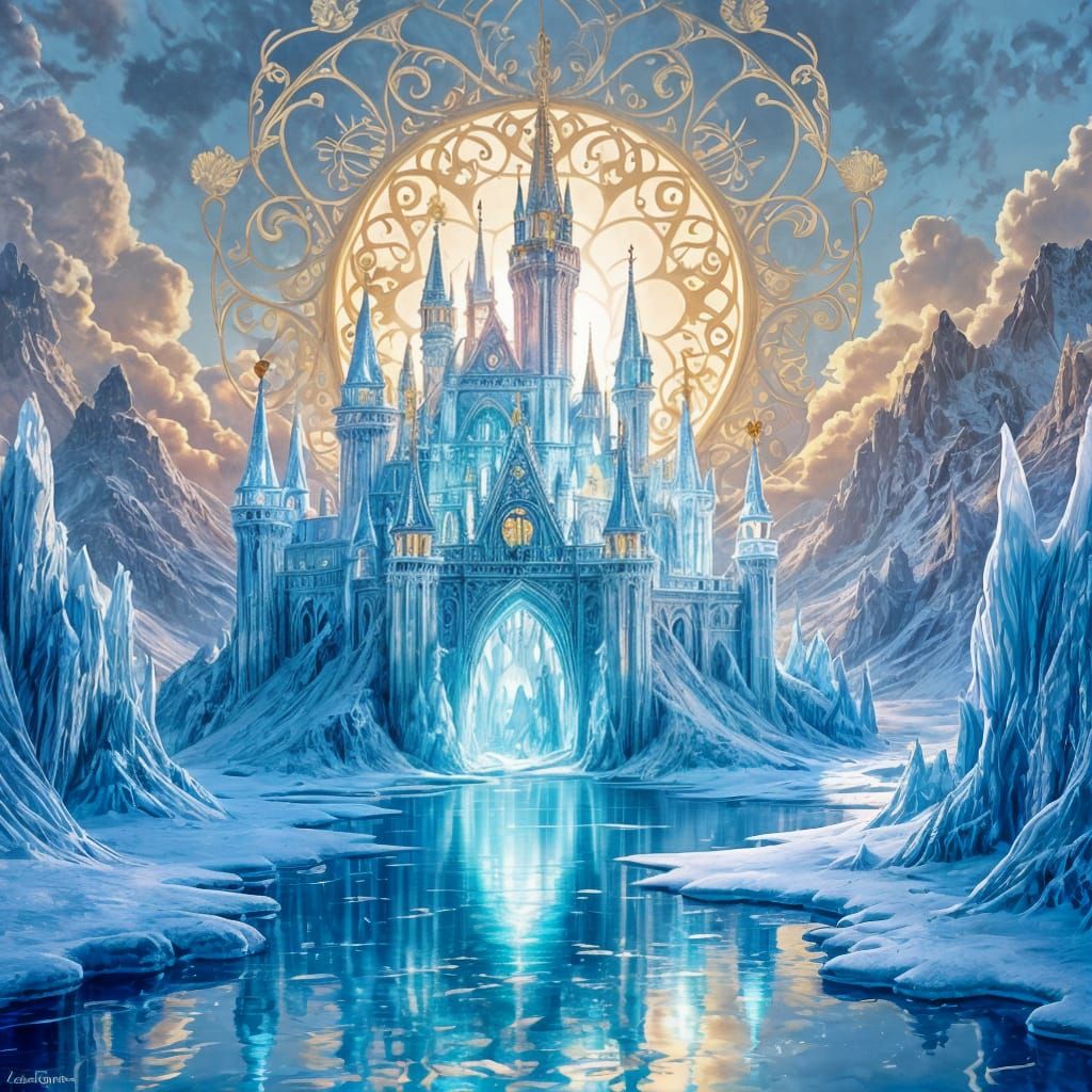 Melting Ice Castle: A Fantasy Art Masterpiece