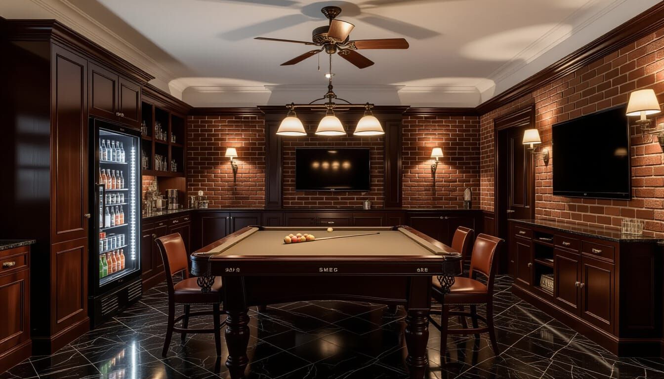 Victorian Billiards Room with Modern Amenities