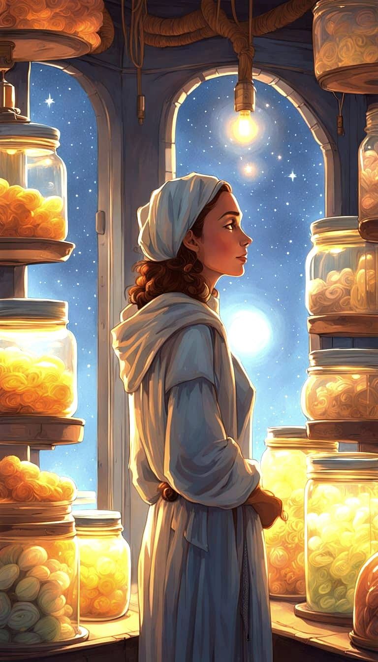 Ethereal Alien Vendor in Galactic Market