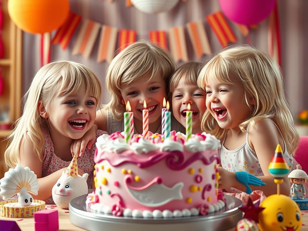 Children's Joyful Celebration: A Matte Painting