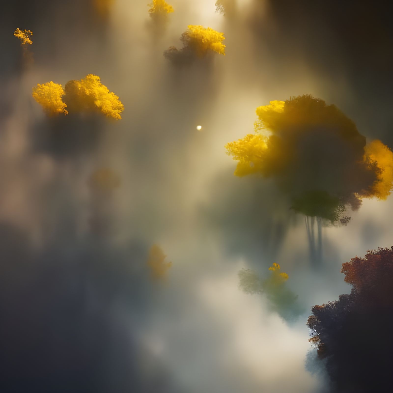 Golden Abstract Matte Painting with Smooth Cycles