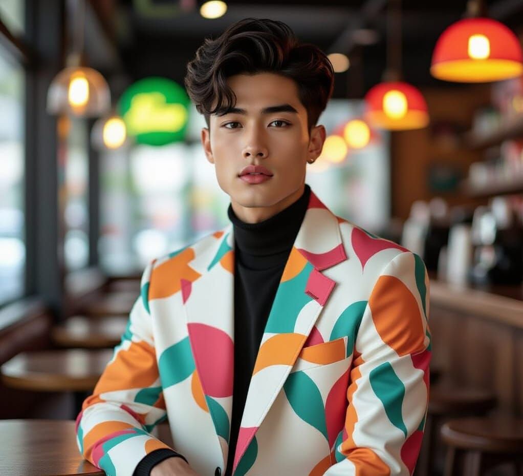 Stylish Young Man in Vibrant LC Waikiki Outfit