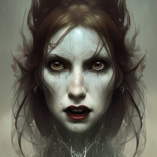 Unhinged gothic Lady pretending to be a banshee