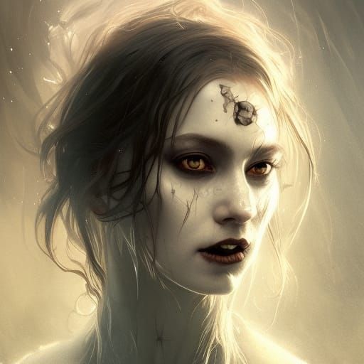 Unhinged gothic Lady pretending to be a banshee