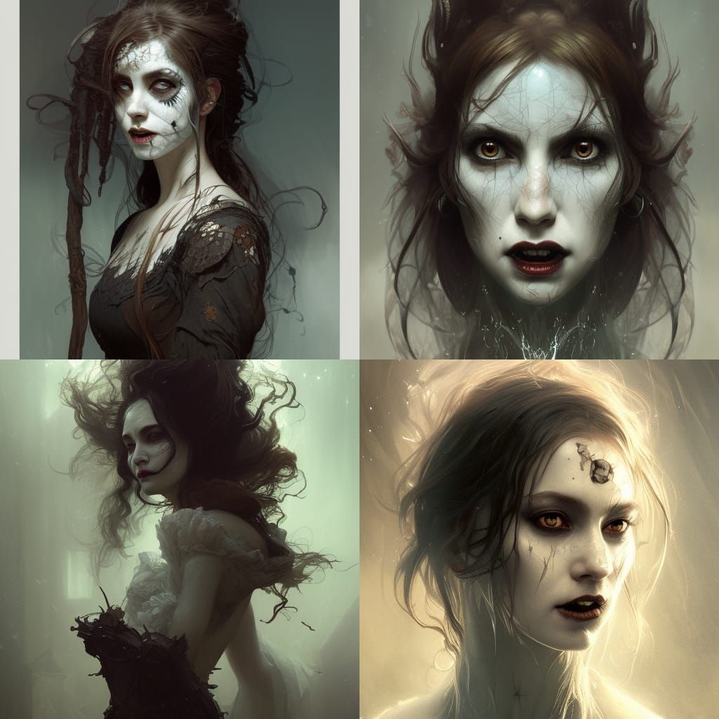 Unhinged gothic Lady pretending to be a banshee