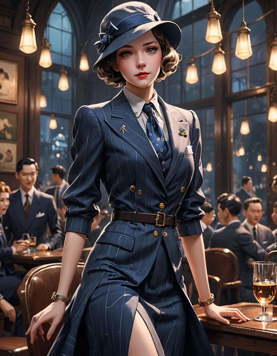 Electro Swing Jazz in Detailed 3D Anime Art
