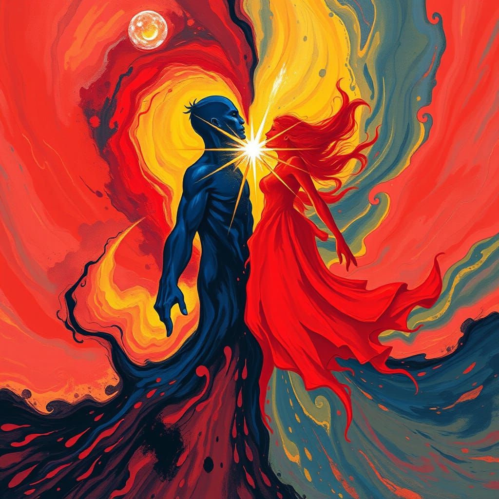 Dramatic Opposition: Virtuous Light Merges with Darkness