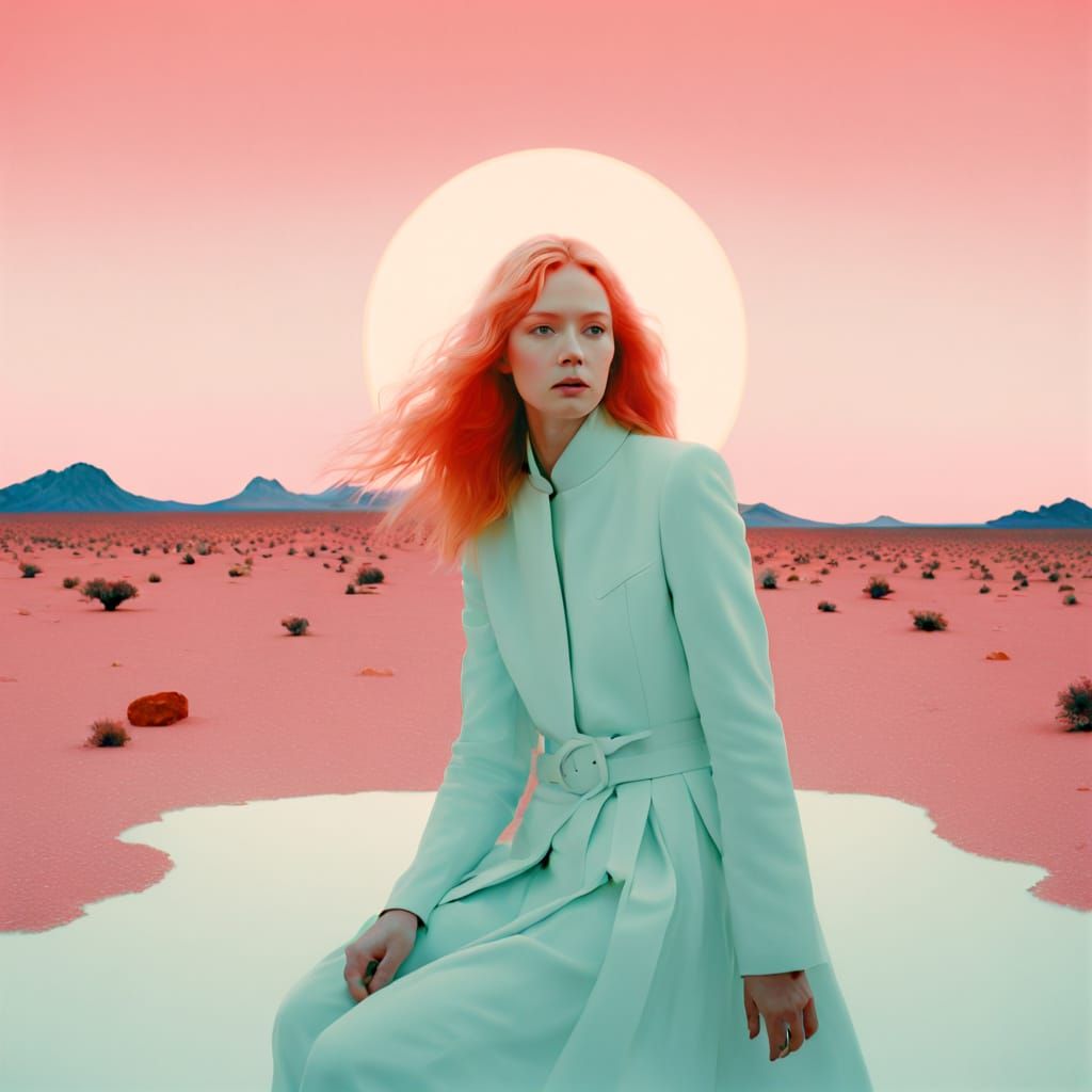 Abstract Rock Star Halo Portrait as Oil Painting